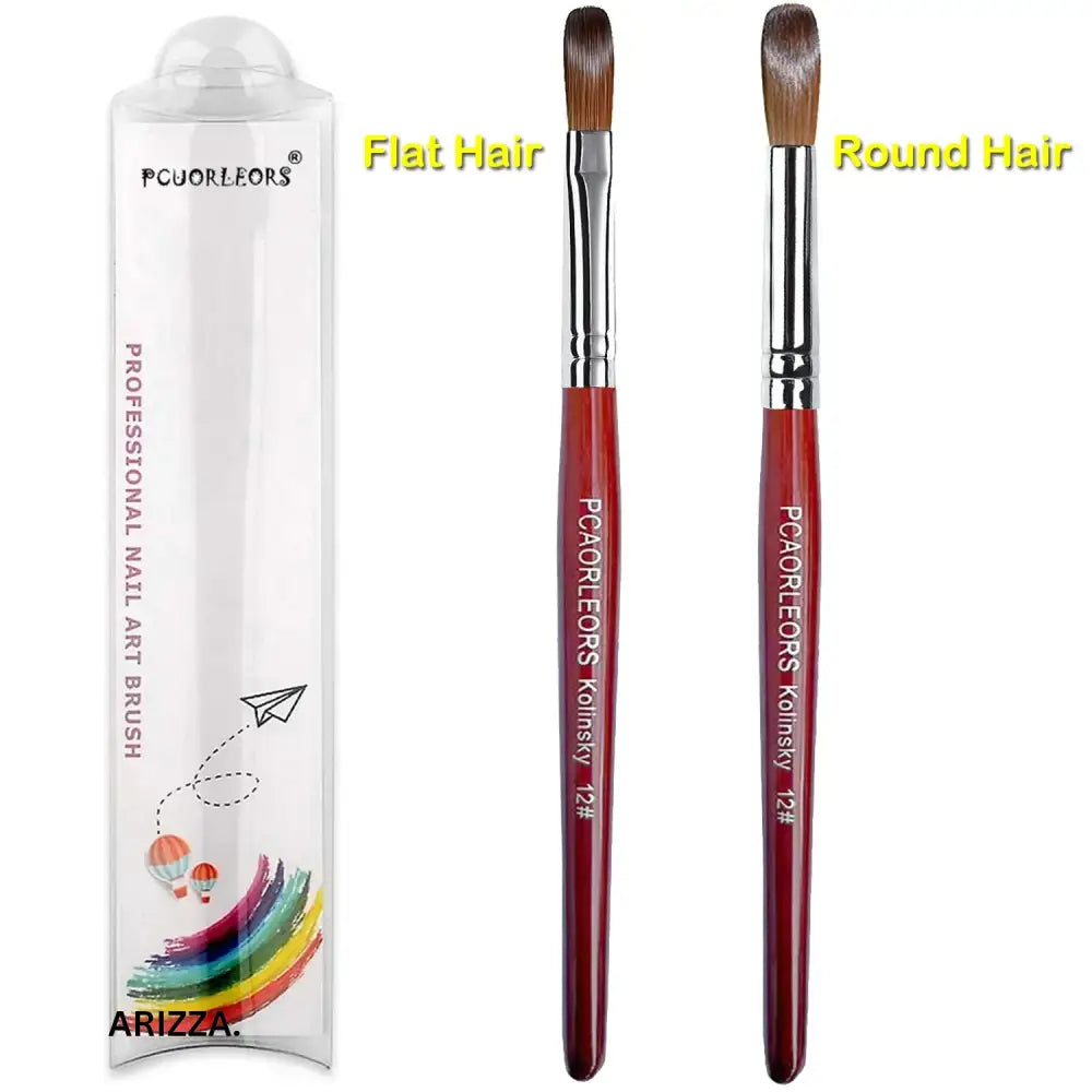 Women Carving Nail Brush Art Drawing Tool 2Pack(Size12)