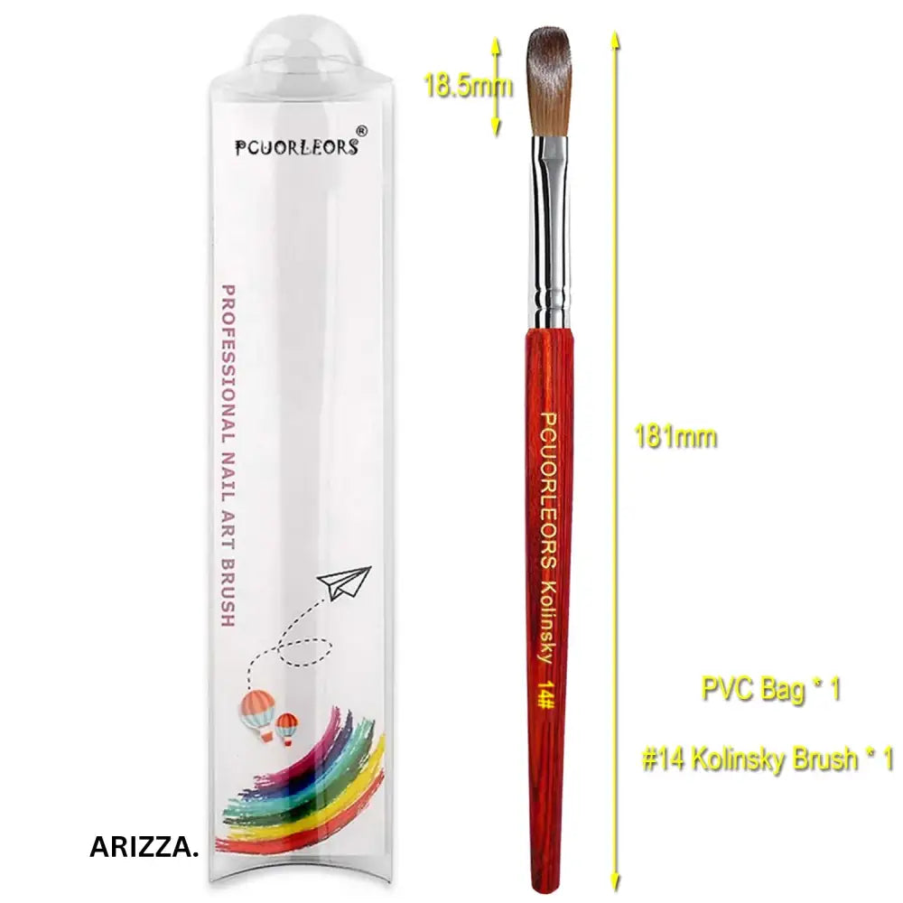 Women Carving Nail Brush Art Drawing Tool Plat Size14