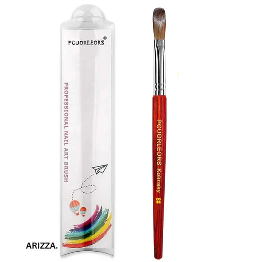 Women Carving Nail Brush Art Drawing Tool Red Size8