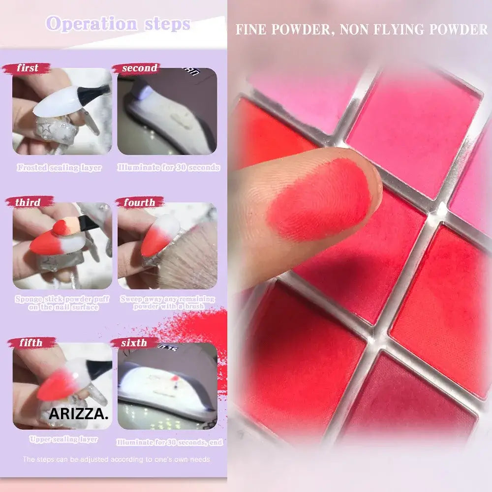 Women Magic Mirror Nail Pigment Palette