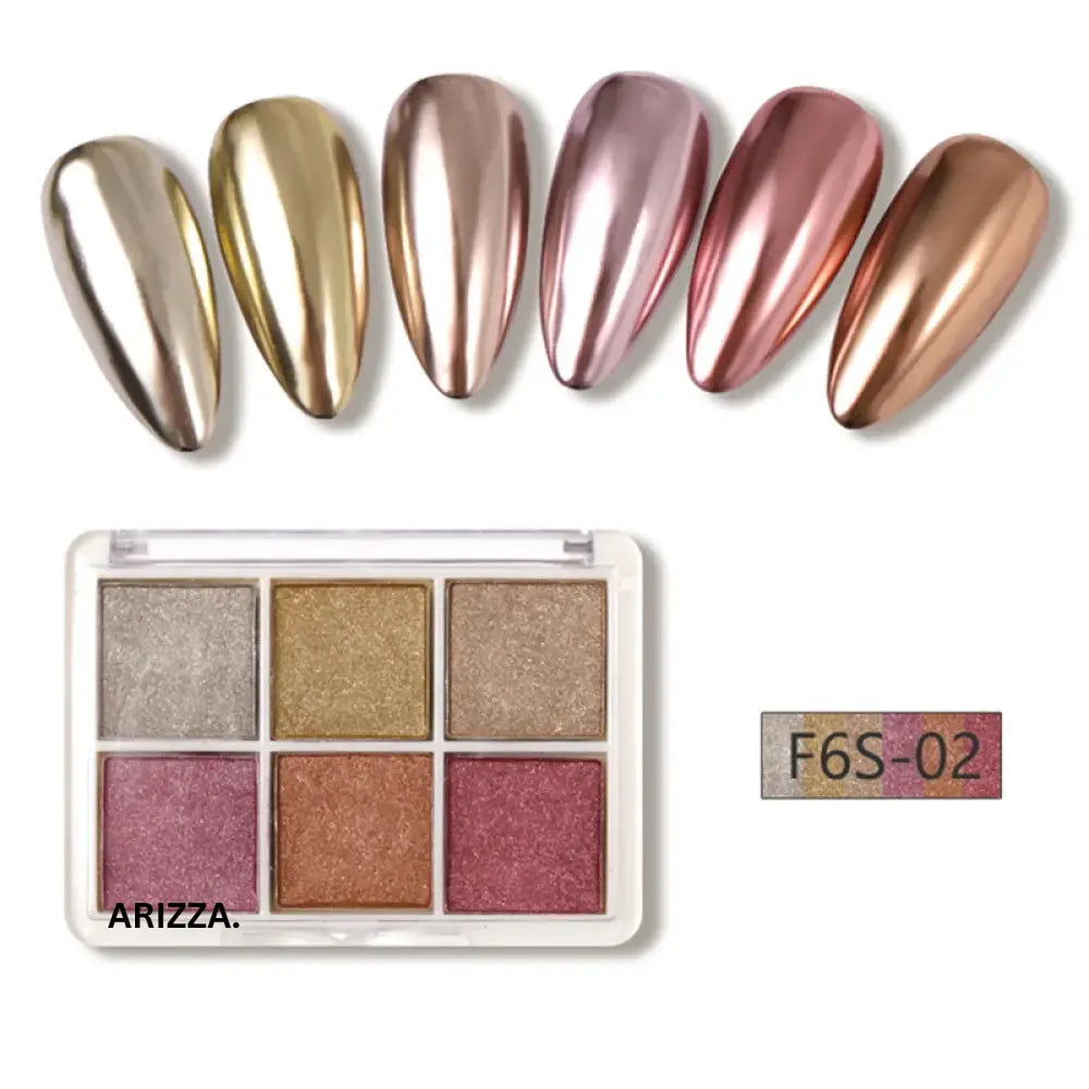 Women Magic Mirror Nail Pigment Palette FGT188-02
