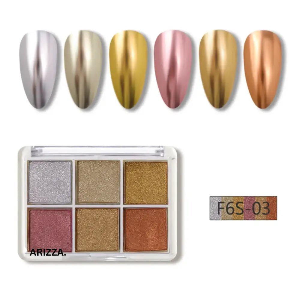 Women Magic Mirror Nail Pigment Palette FGT188-03