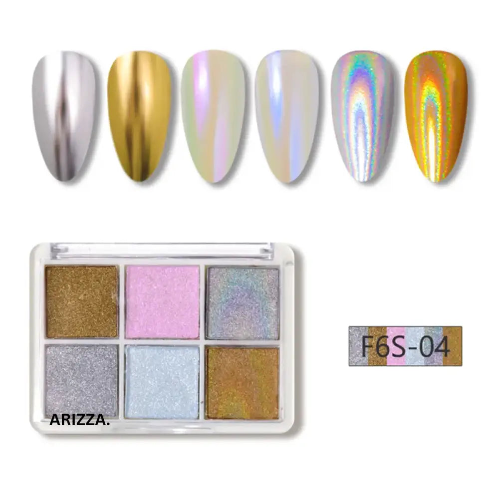Women Magic Mirror Nail Pigment Palette FGT188-04