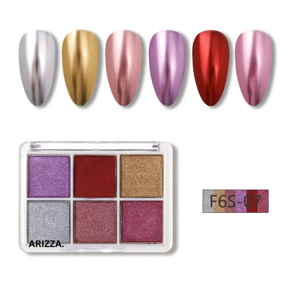 Women Magic Mirror Nail Pigment Palette FGT188-07