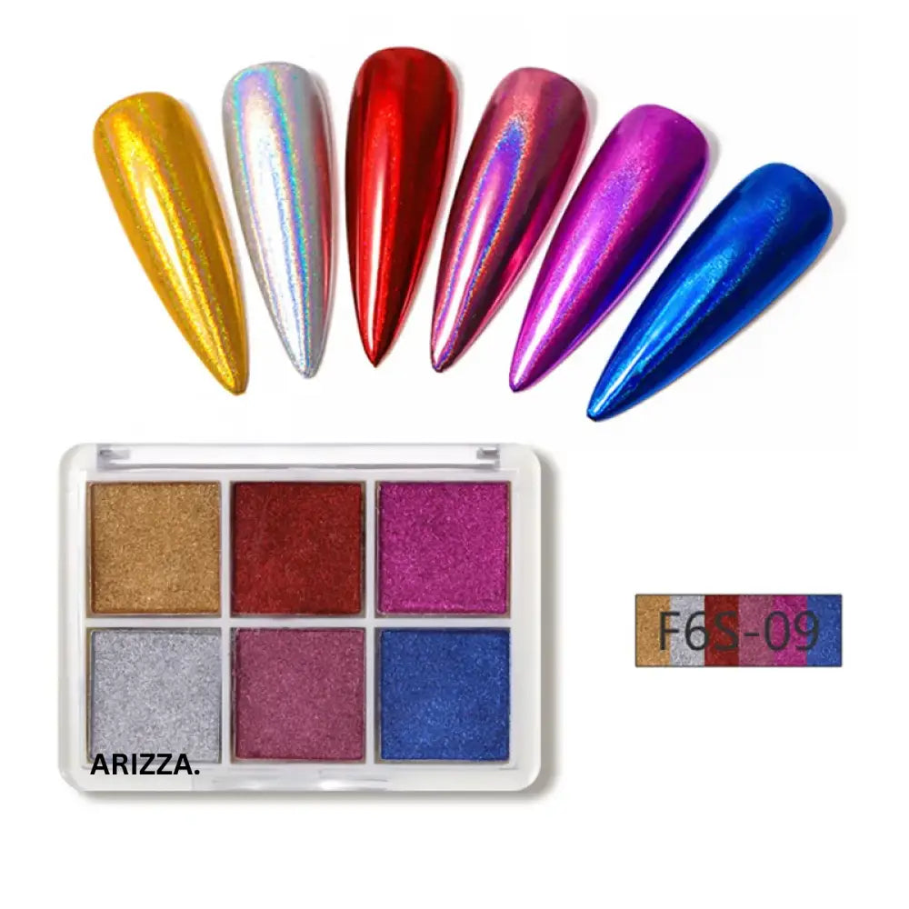 Women Magic Mirror Nail Pigment Palette FGT188-09