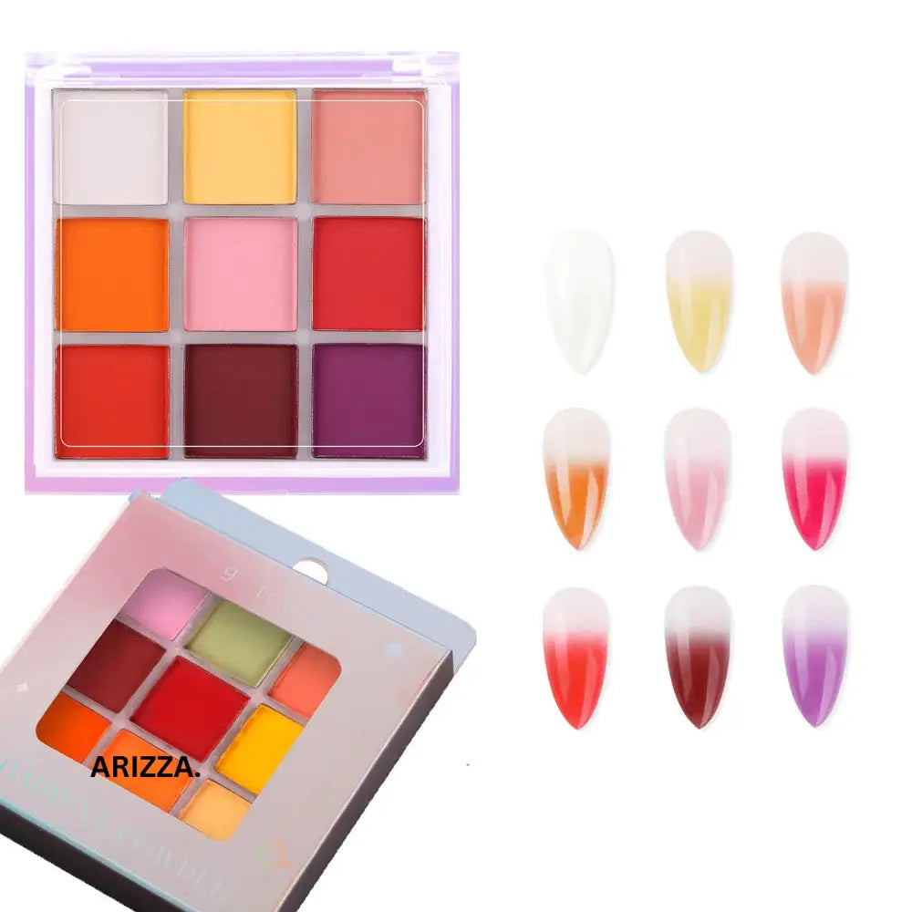 Women Magic Mirror Nail Pigment Palette FGT190-9