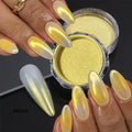 Women Milky white Gradient Nails Glitter Gradient C01