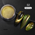 Women Milky white Gradient Nails Glitter Chameleon 06a
