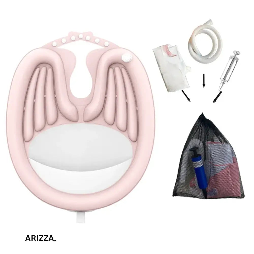 Women Portable Hair Washing Basin Pink-1 set