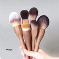 Women Vintage Wood Handle Makeup Brush