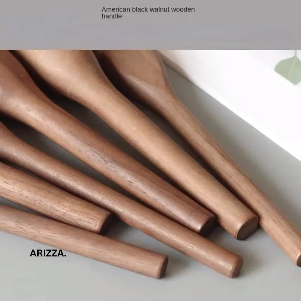 Women Vintage Wood Handle Makeup Brush