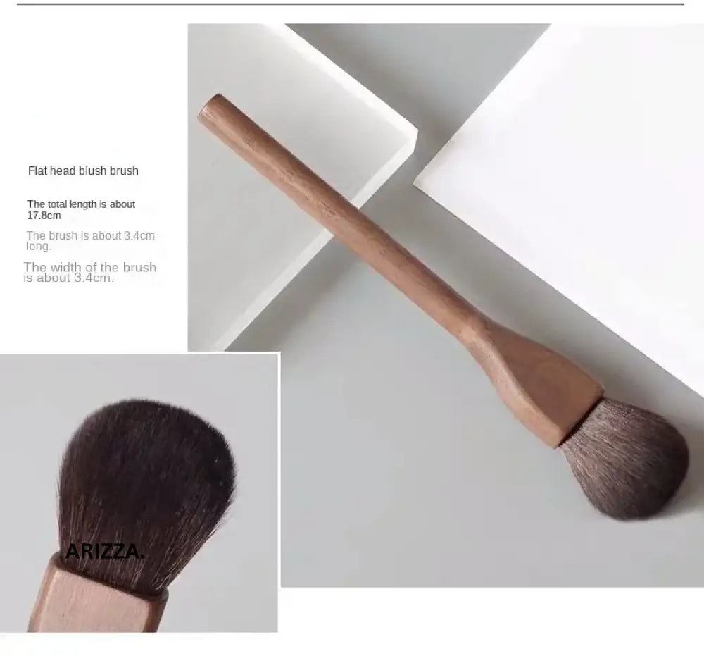 Women Vintage Wood Handle Makeup Brush Blush Brush