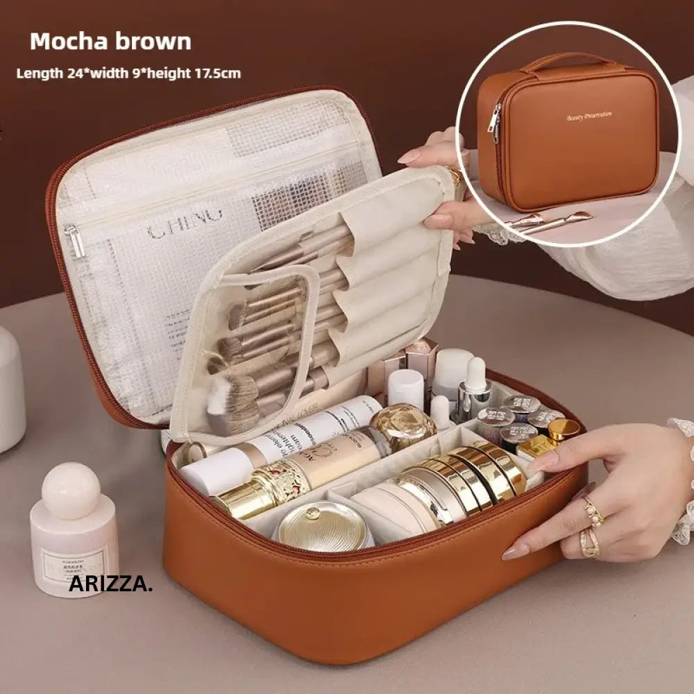 Women’s Luxury Cosmetic Storage Bag Brown